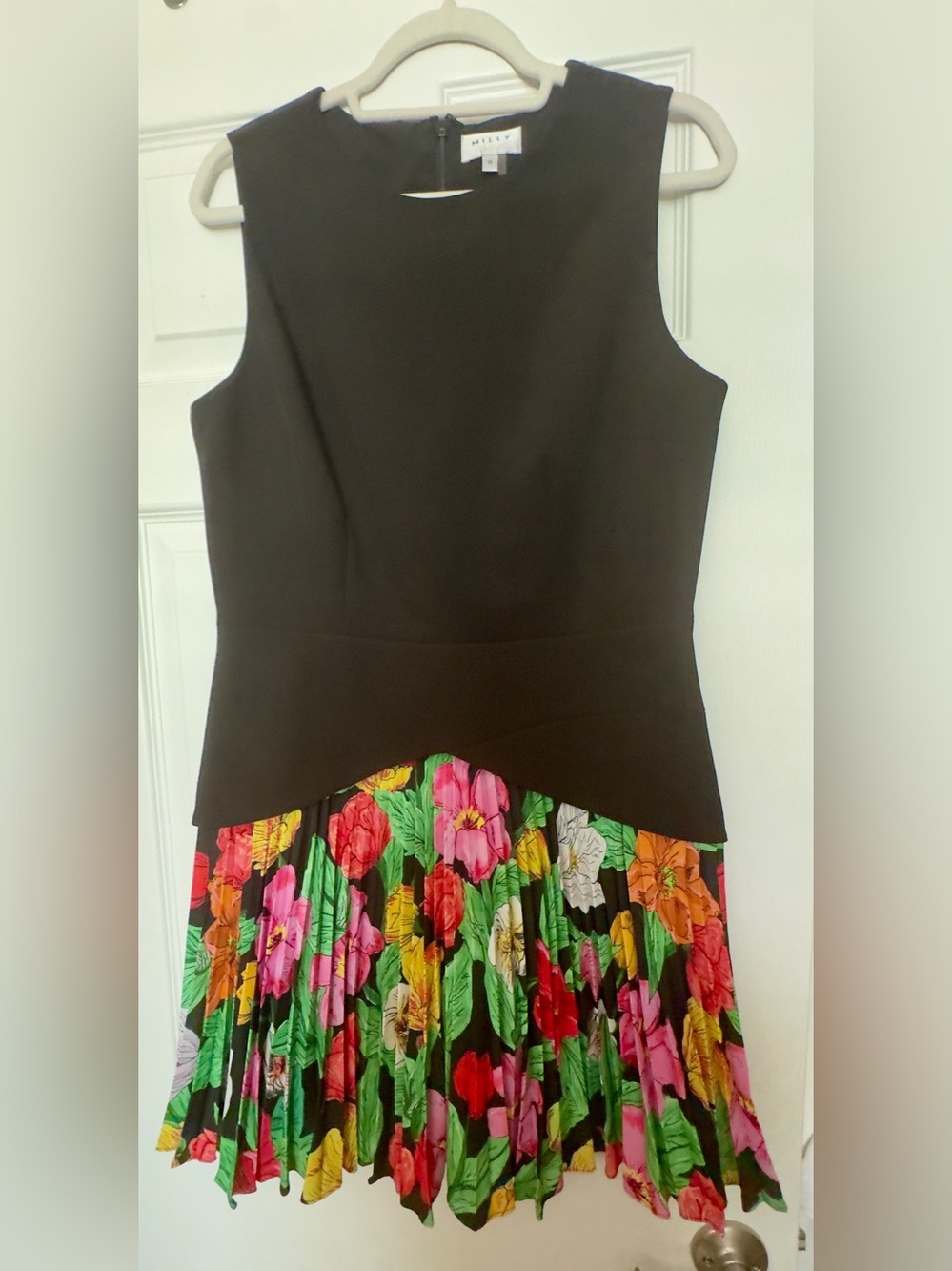 Milly Black Sleeveless Sheath Dress